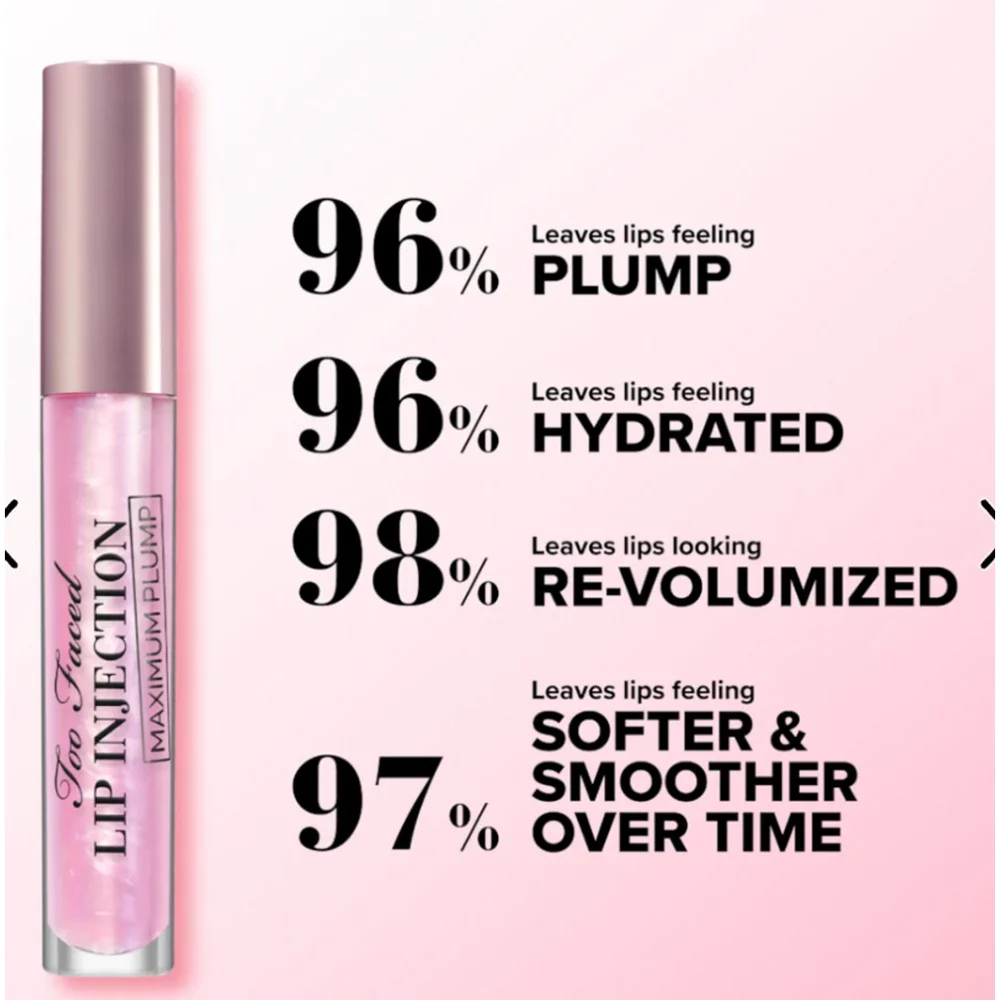 Too Faced Lip Injection Maximum Plump Lip Gloss Creamsicle Tickle Full Size NEW